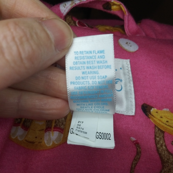 3/$18 Nick & Nora Baby Pink Fleece Sock Monkey Robe - Picture 11 of 12